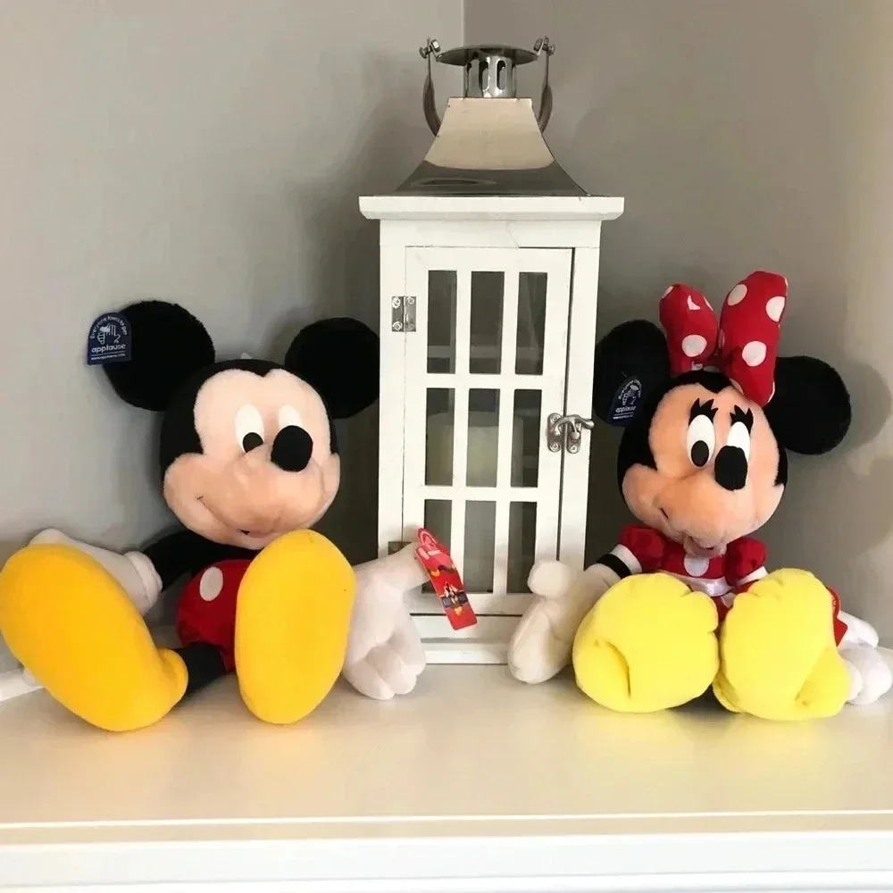Vintage Disney Mickey & Minnie Mouse Plush Set by Applause